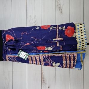 Darn Good Yarn Sari Silk Wrap Skirt Tea Goddess